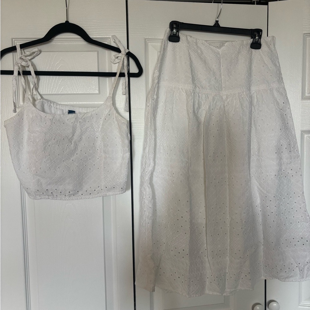 Eyelet Tank & Skirt Set